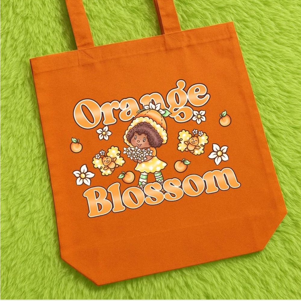vintage orange blossom nostalgic tote bag strawberry shortcake & friends